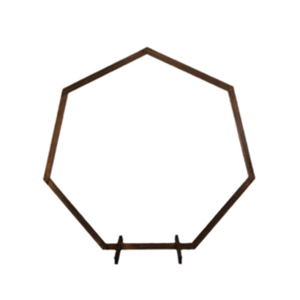 Heptagon wood wedding arch new version