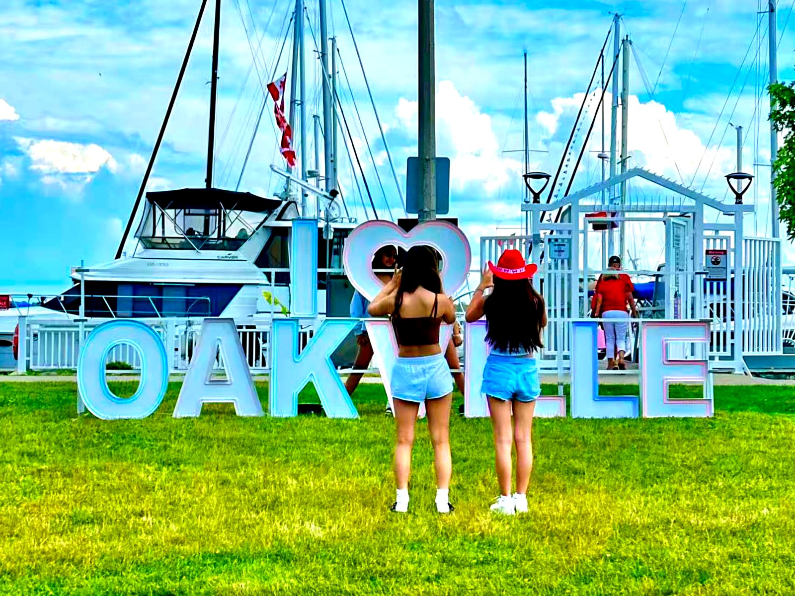 I love OAKVILLE marquee letters at the marina